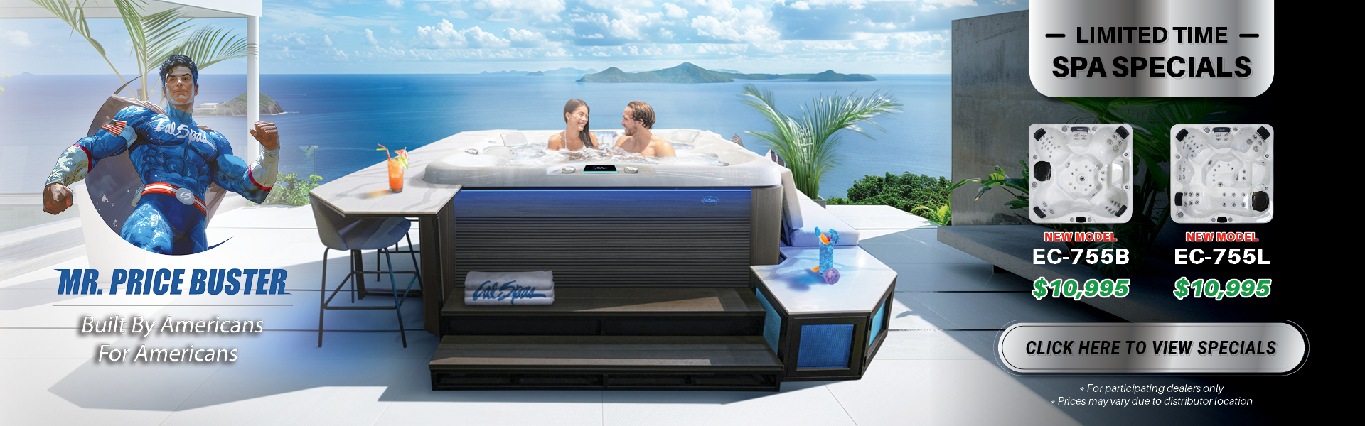 Calspas hot tub being used in a family setting - Long Beach